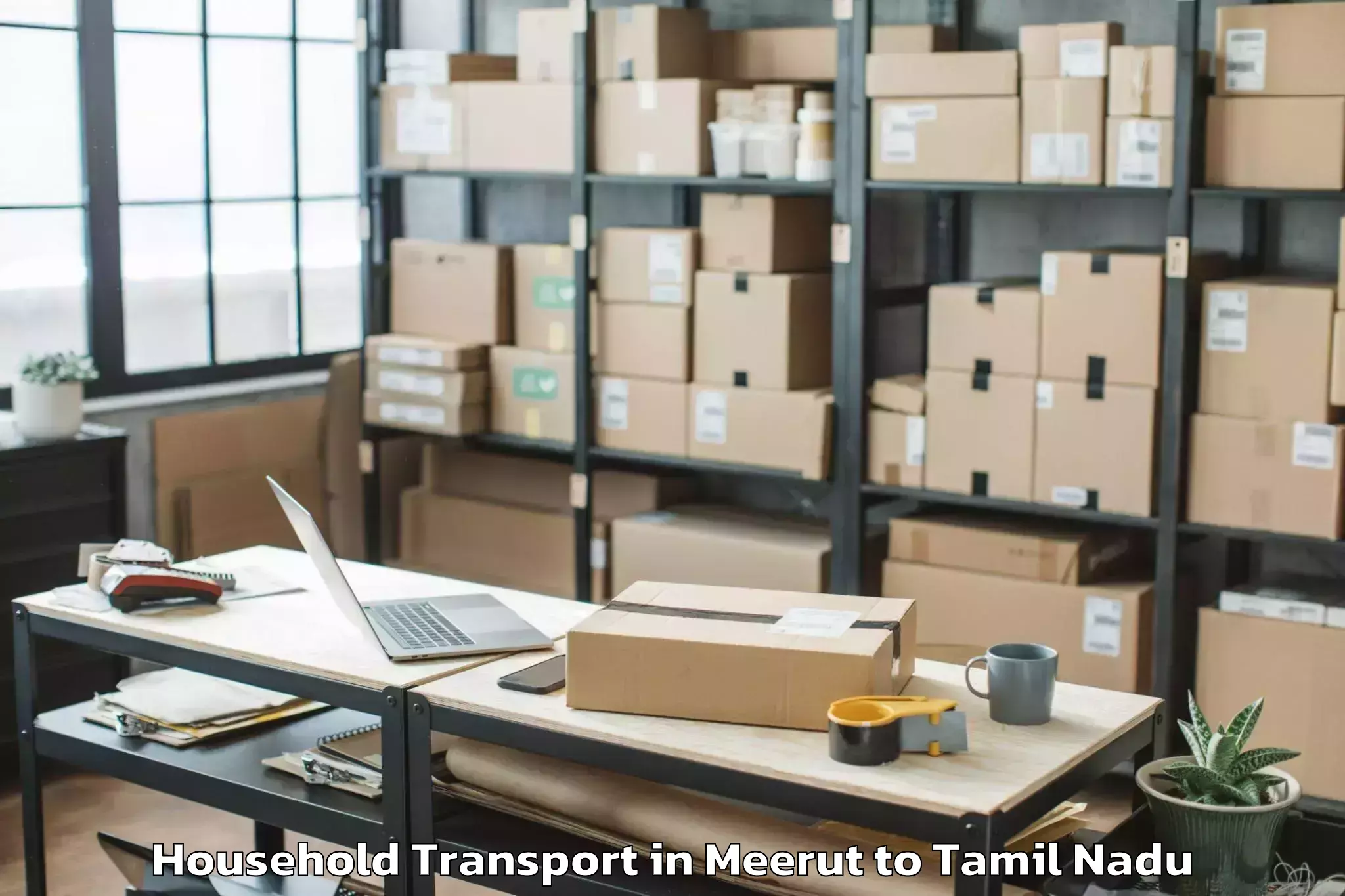 Book Meerut to Taramangalam Household Transport